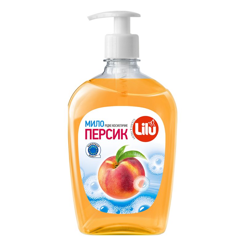 Мило рідке з антимікробною дією ILU® «Персик» 500 мл з дозатором